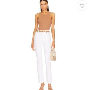 AGOLDE 28 Distressed Riley Long Women's White Jeans